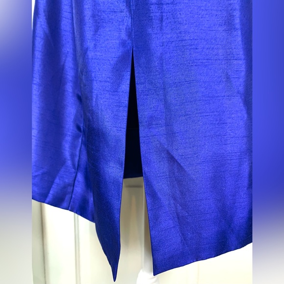 Chico’s Open Front Metallic Cobalt Blue Jacket/Blazer w/ Pockets - Picture 7 of 11